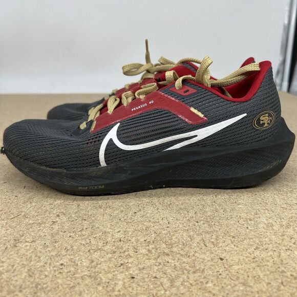 USED sz 7.5 San Francisco 49ers Niners Nike Air Zoom Pegasus 40 NFL - Picture 5 of 8